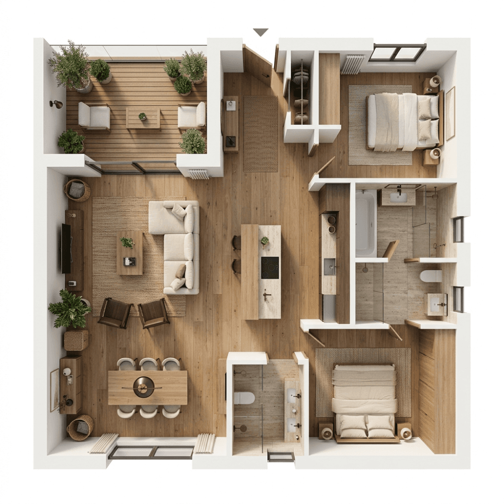 Floor Plan — TOTAL AREA IS 82 M²